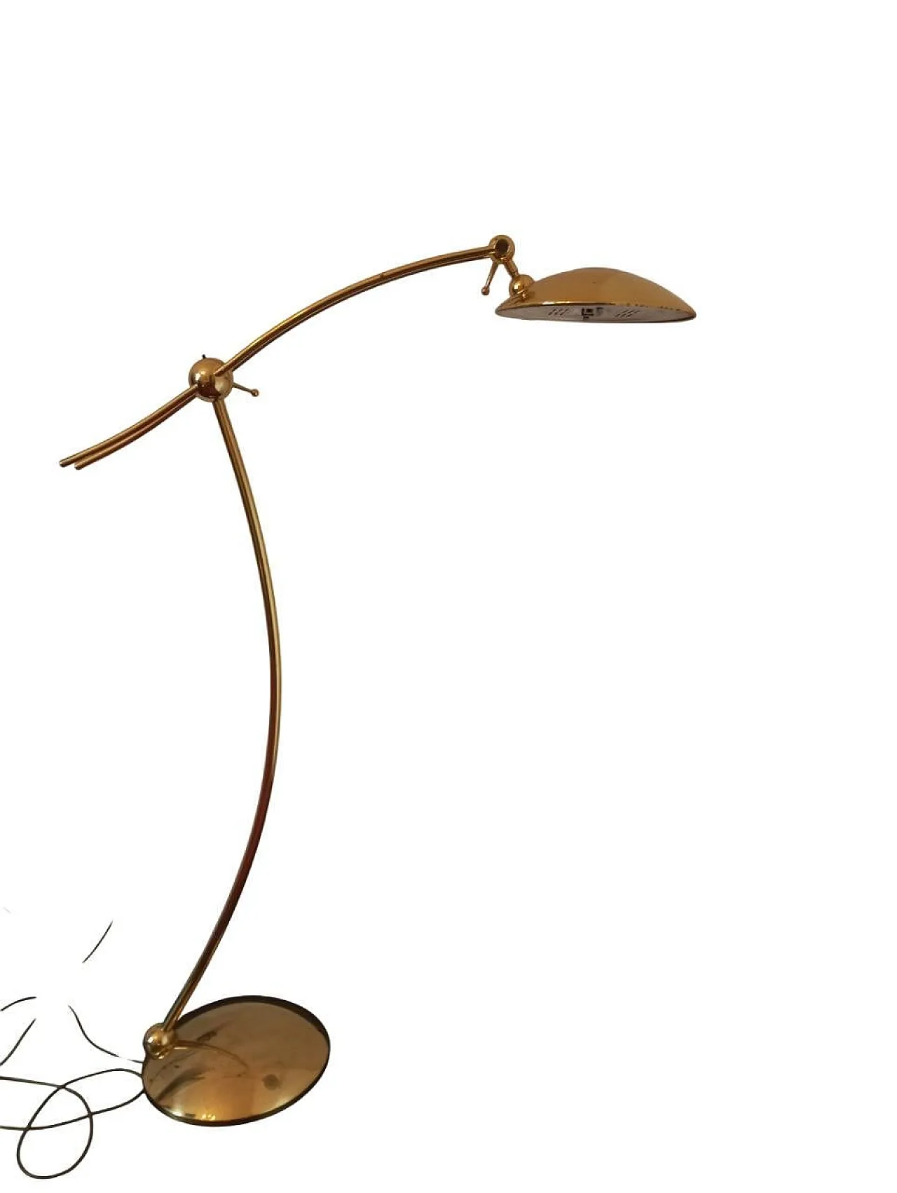 Lampada da terra di Luigi Colani in ottone, Italia, anni ‘70 4