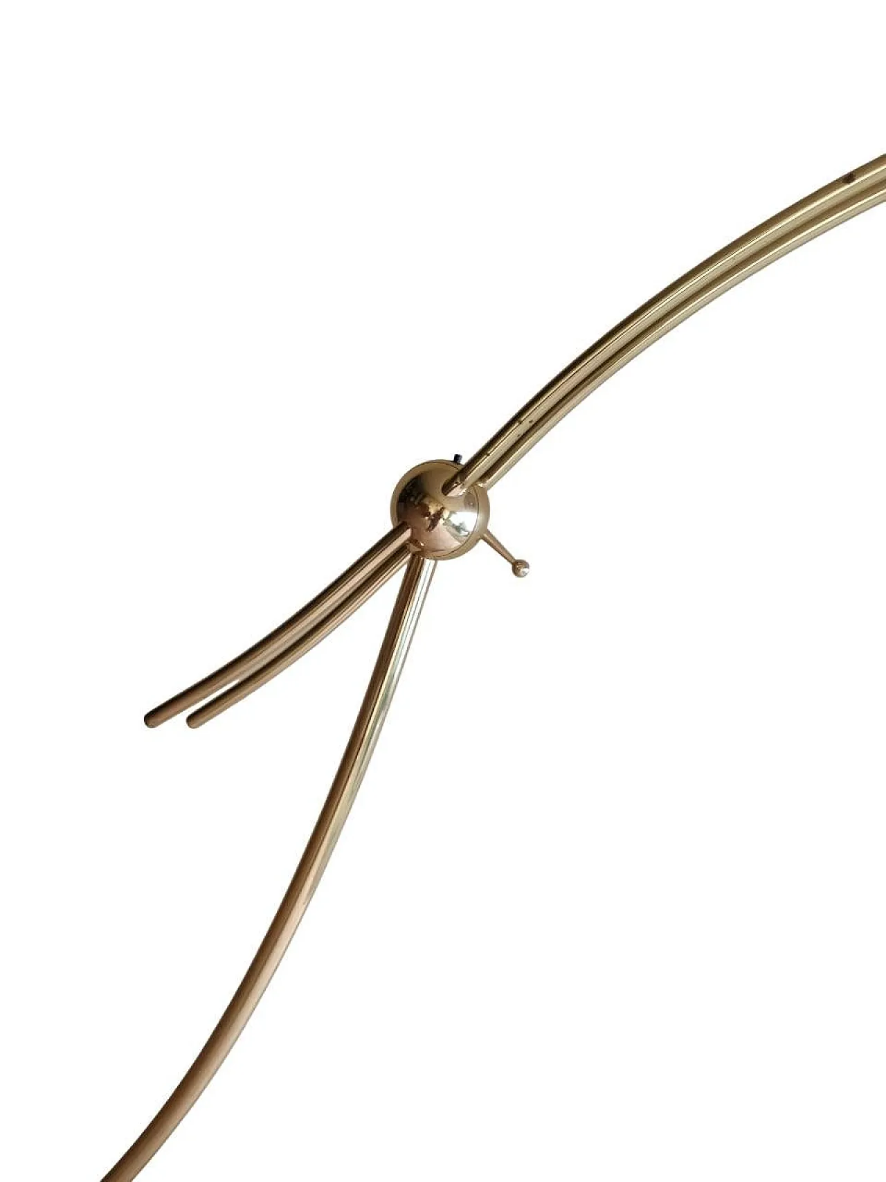 Lampada da terra di Luigi Colani in ottone, Italia, anni ‘70 7