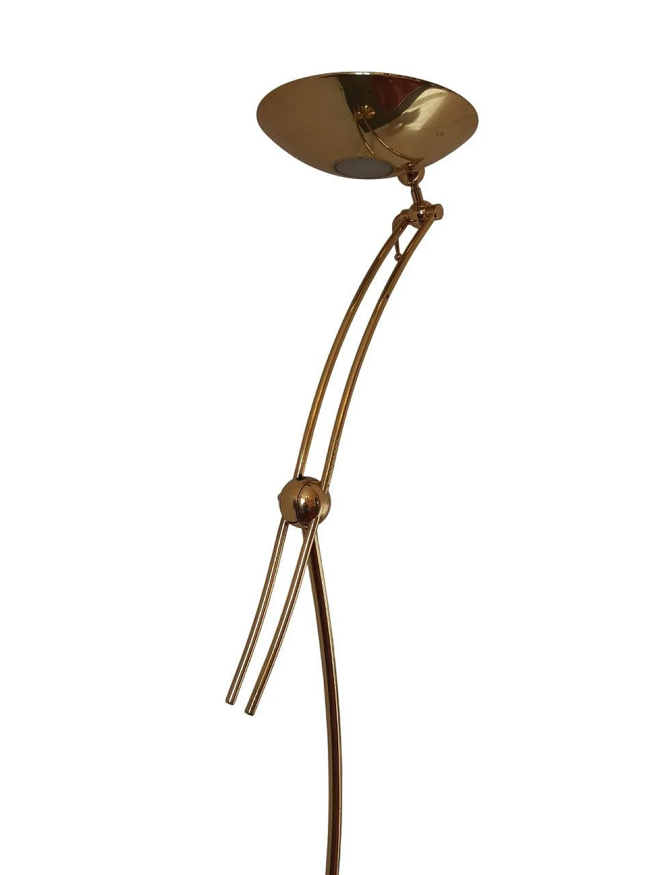 Lampada da terra di Luigi Colani in ottone, Italia, anni ‘70 9