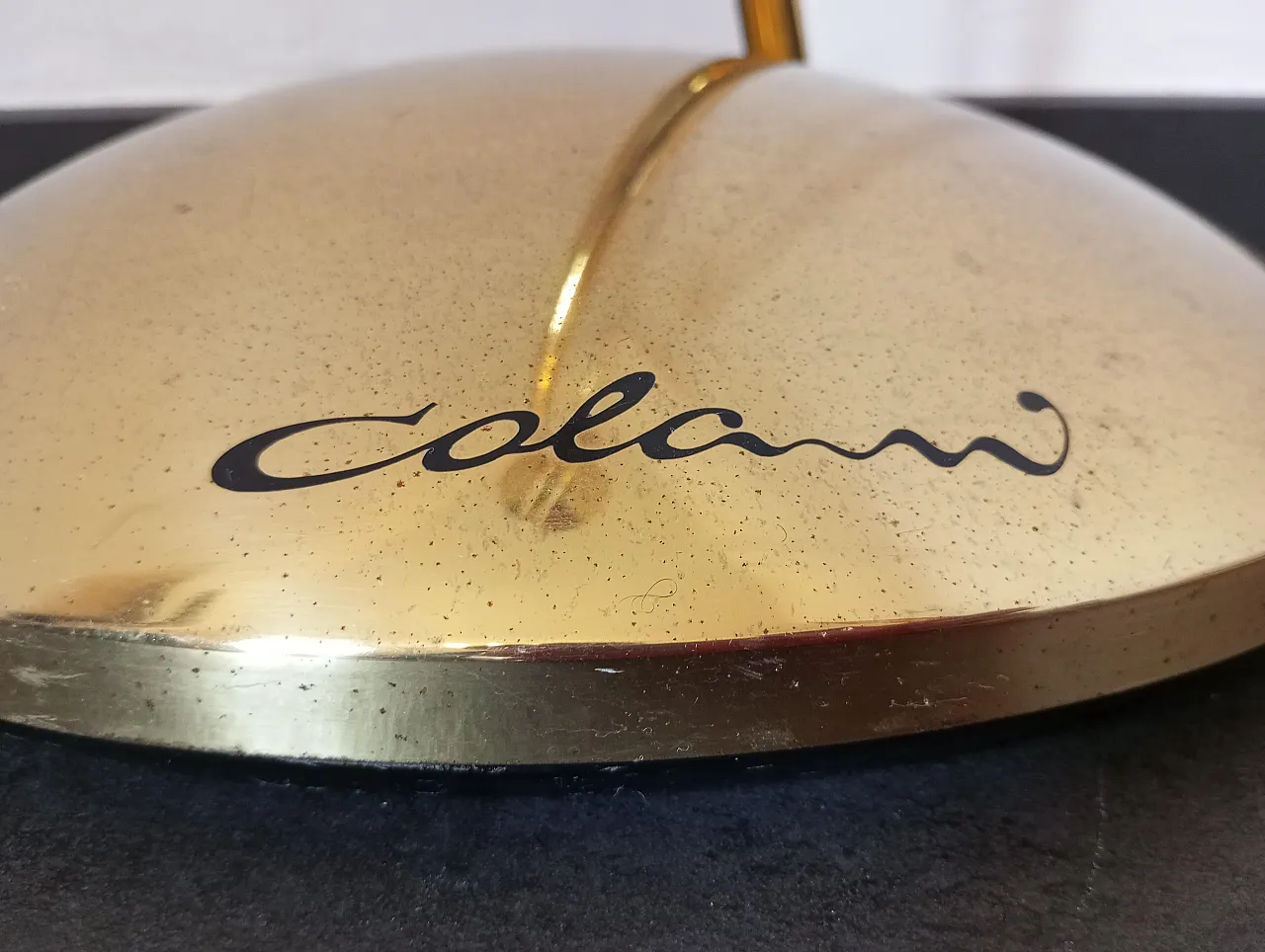 Lampada da terra di Luigi Colani in ottone, Italia, anni ‘70 11