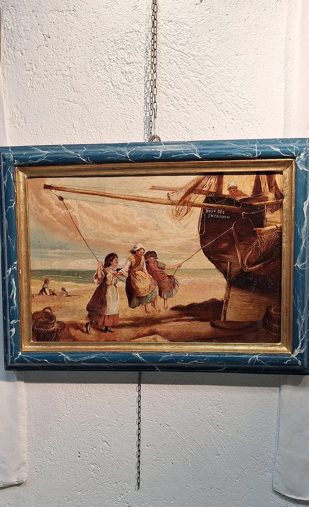 Oil painting on canvas Copy of children playing,  19th century 9