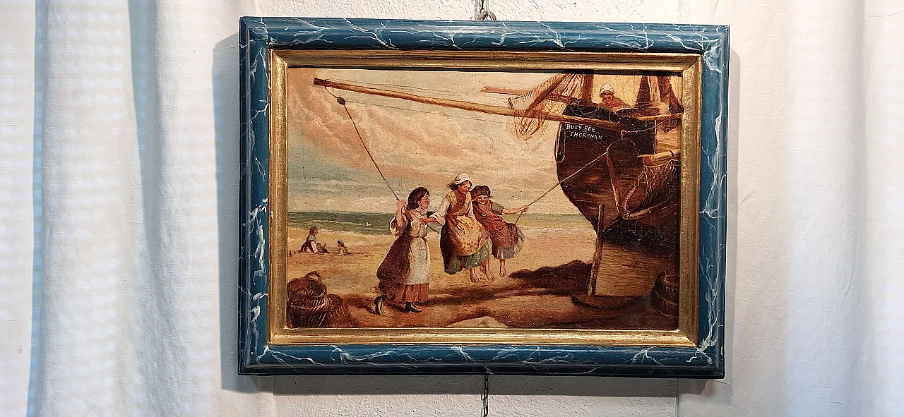 Oil painting on canvas Copy of children playing,  19th century 10