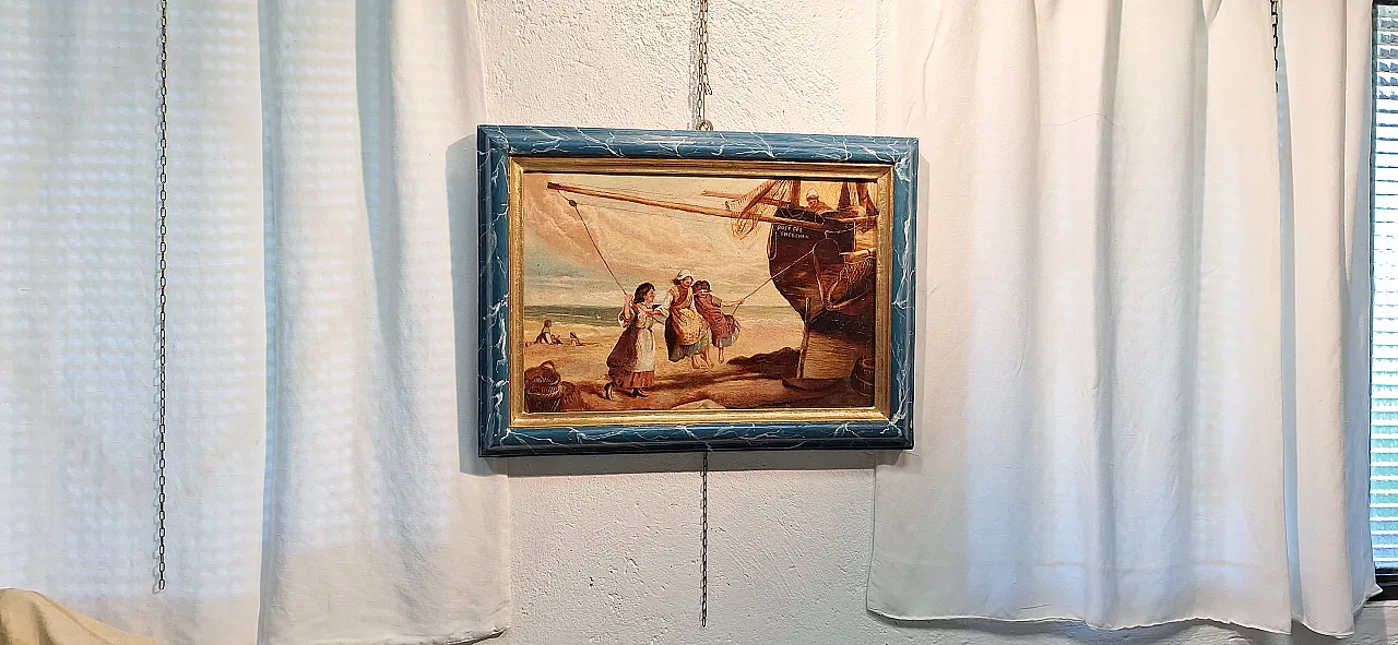 Oil painting on canvas Copy of children playing,  19th century 13