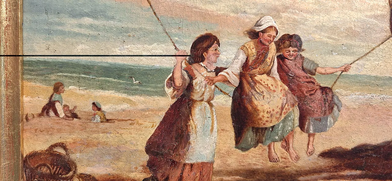 Oil painting on canvas Copy of children playing,  19th century 16