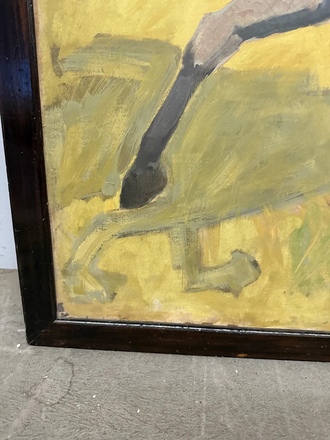 Oil painting on canvas "Naked woman on horseback" Rome, 1921 8