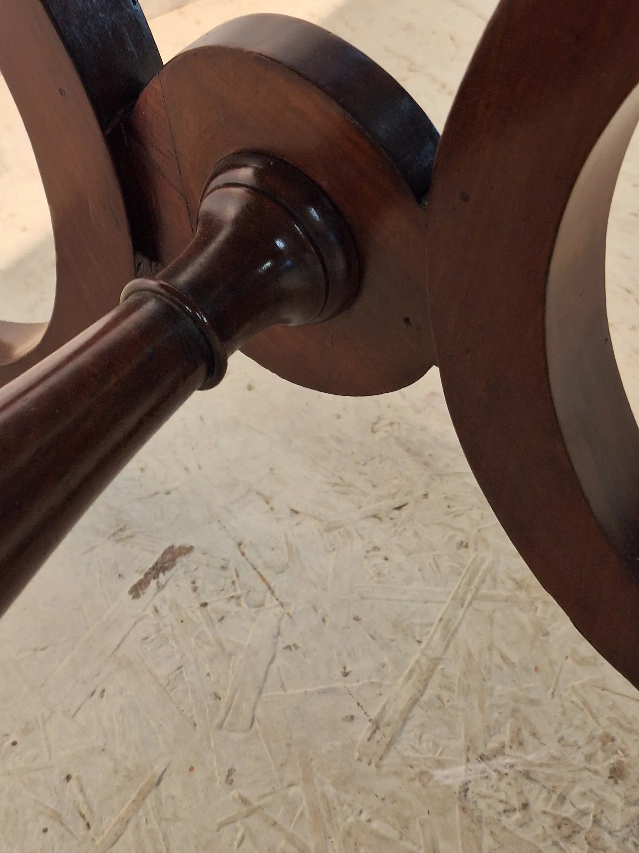 Table with slats in mahogany wood French Empire style, 19th century 2