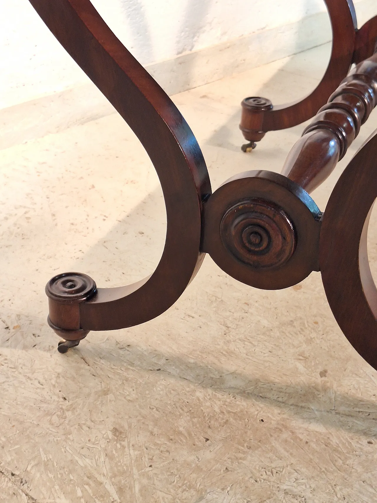Table with slats in mahogany wood French Empire style, 19th century 3