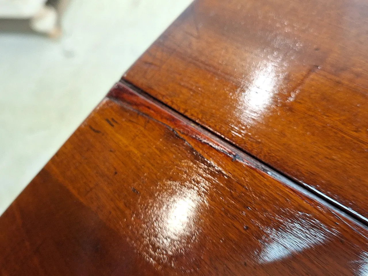 Table with slats in mahogany wood French Empire style, 19th century 6