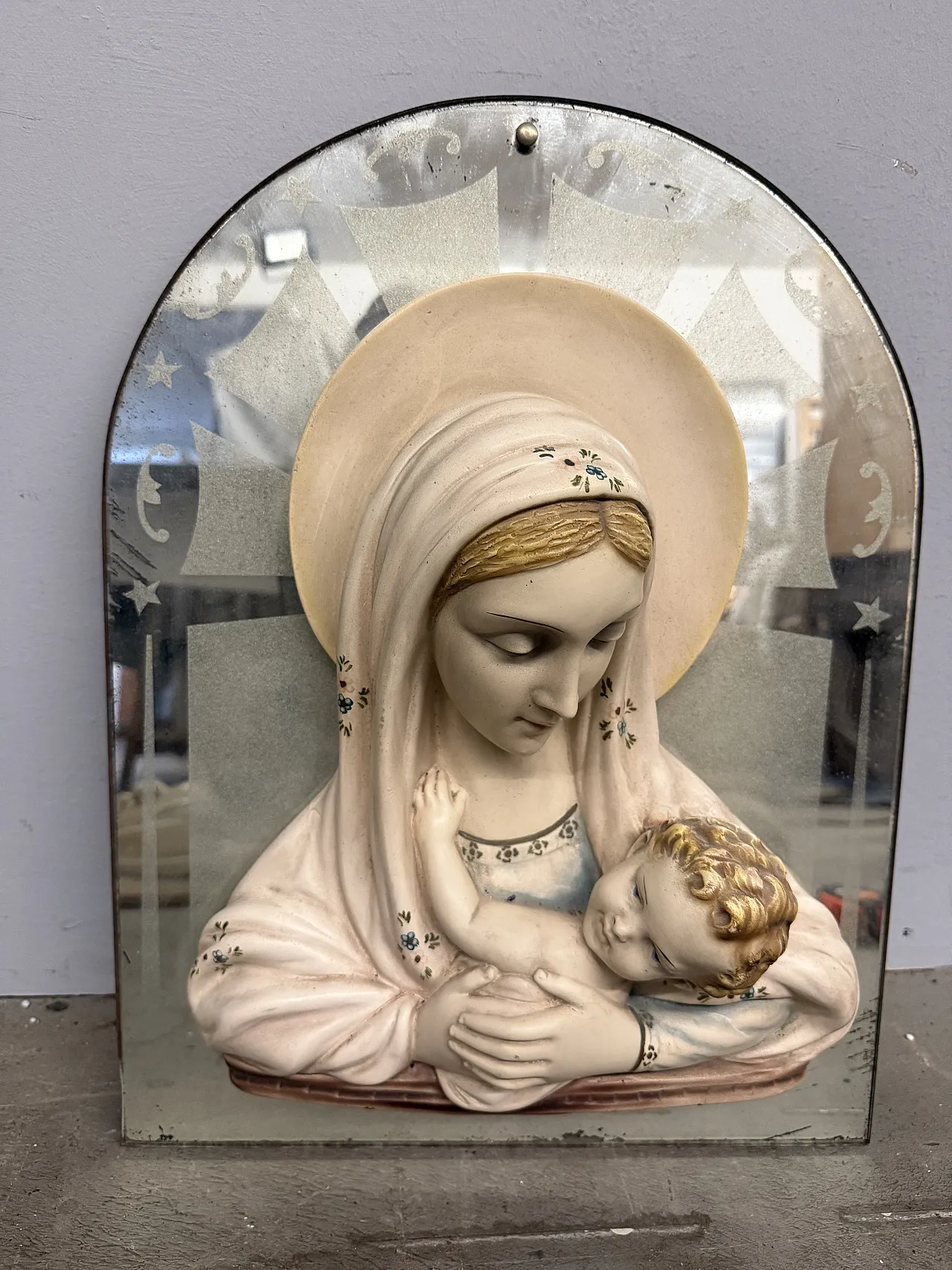 Group of 11 sacred capitals -with Madonnas, Jesus and Sacra, 50s 6