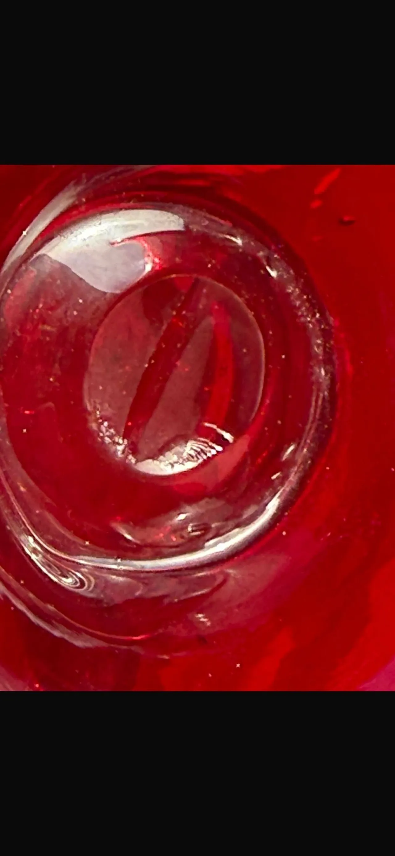 Pair of mid century Murano vases, ruby ​​red with candelabra, 50s 2