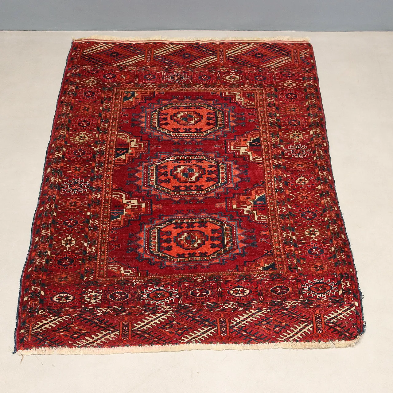 Tappeto Bokhara in lana, maglia fine, fatto a mano, '900 4