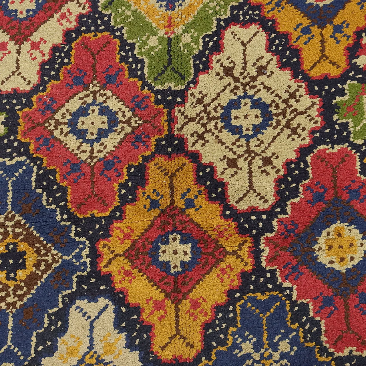 Tappeto Burlu in lana, nodo grosso, realizzato a mano, '900 5