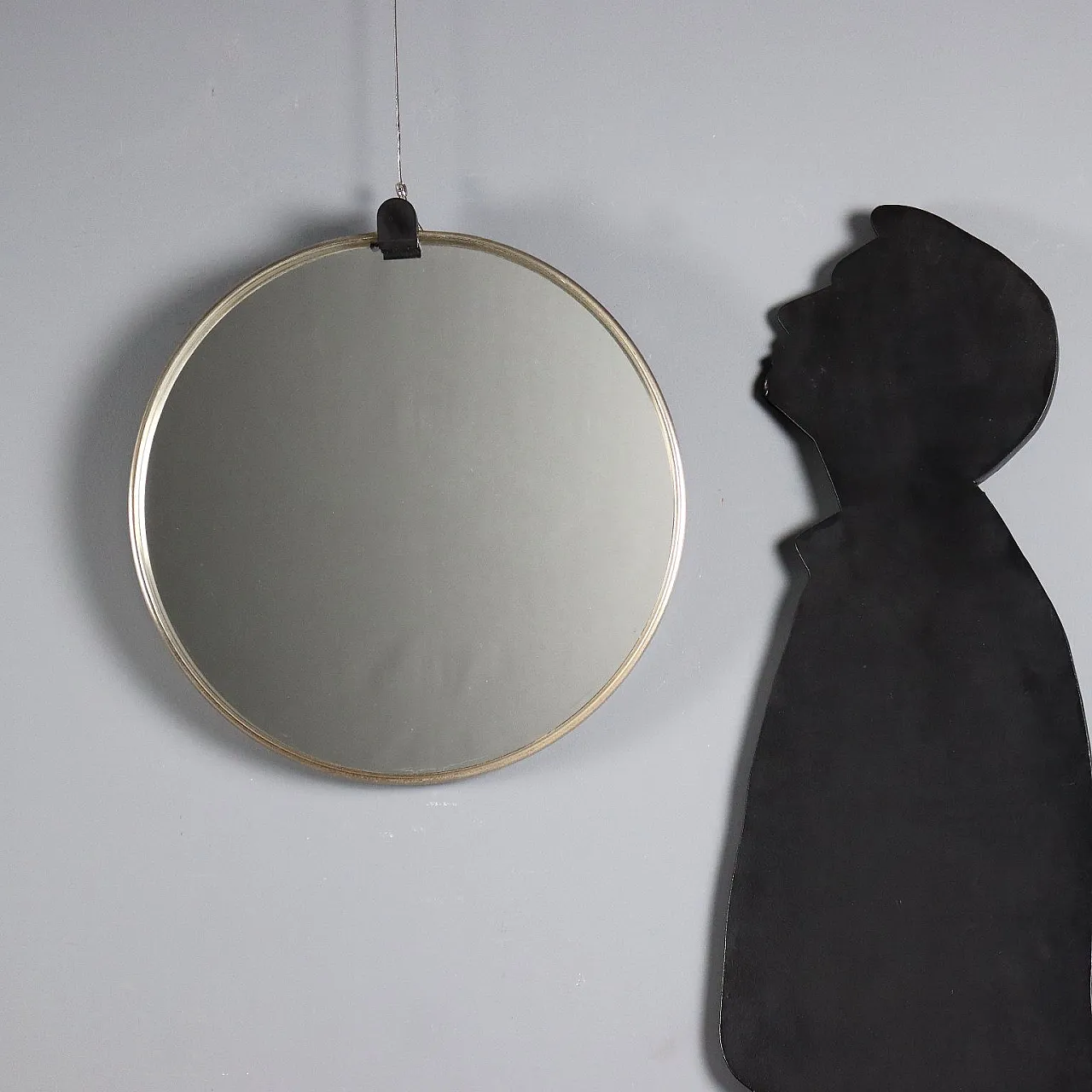 Specchio in vetro specchiato e alluminio anodizzato, '900 2