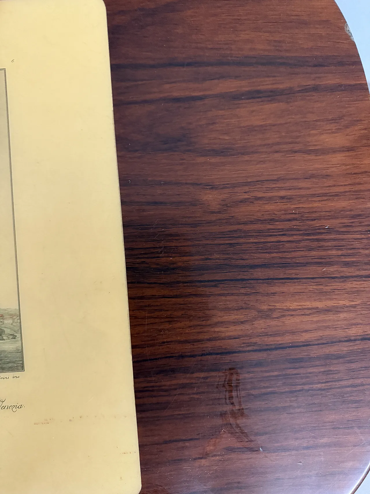 Mid century coffee table in bean-shaped walnut, 50s 9