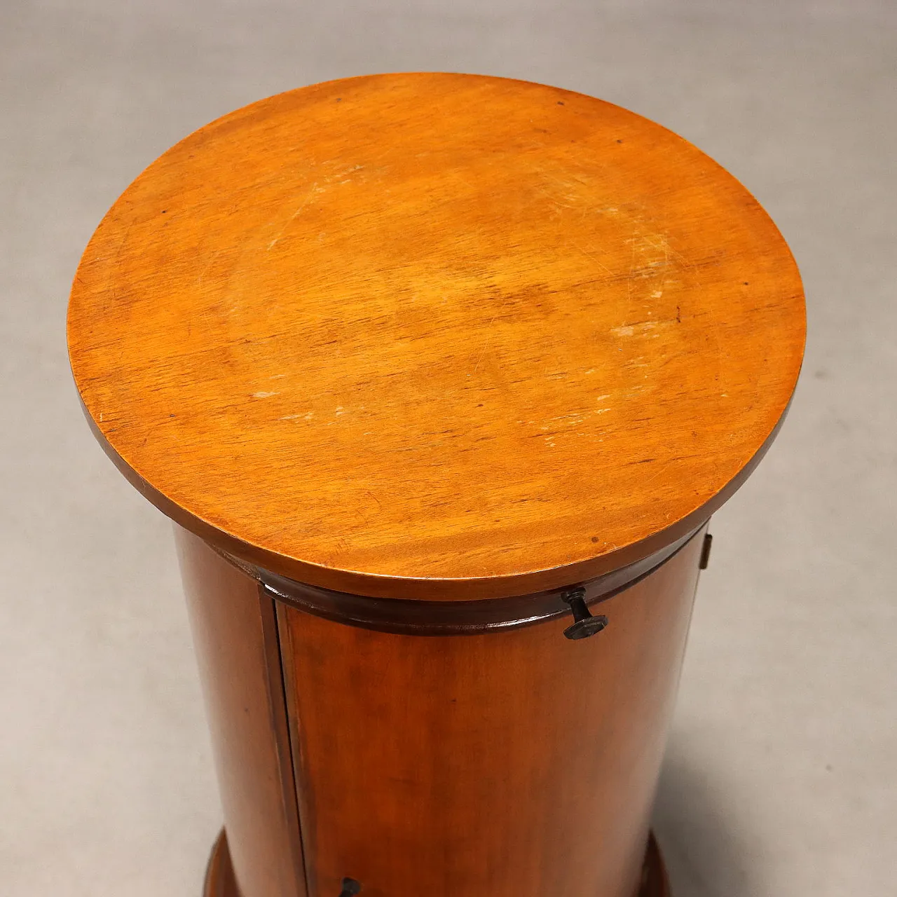 Comodino con piedistallo in mogano, primo '900 8