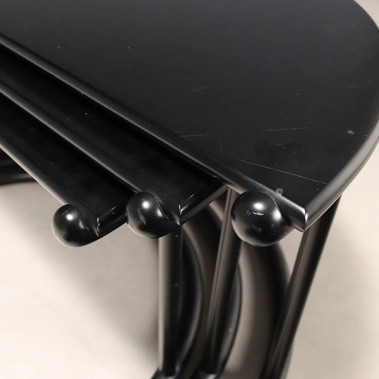 3 Lacquered wooden coffee tables, 20th century 8