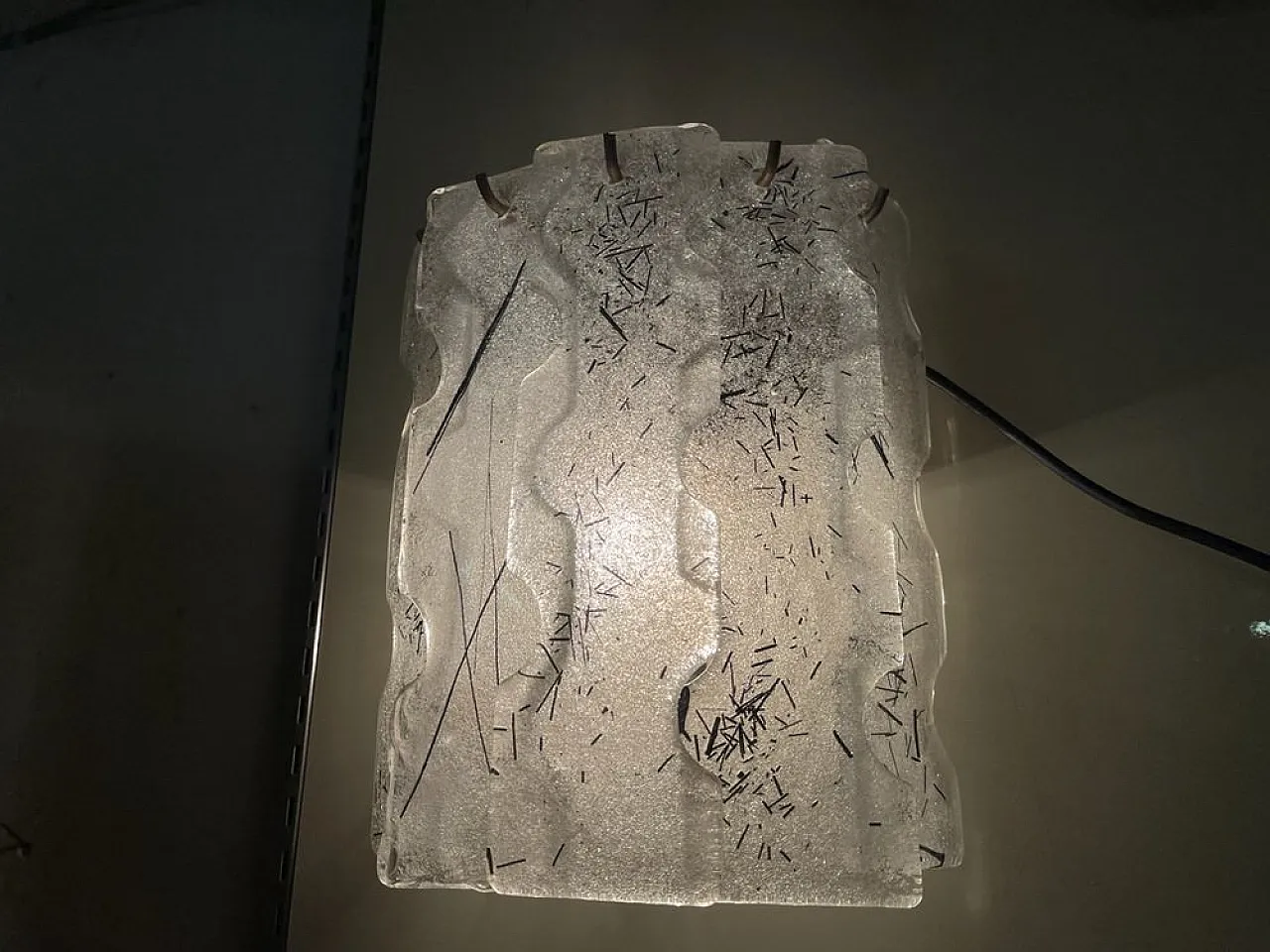 Coppia di applique geometriche in vetro di Murano, anni '70 6