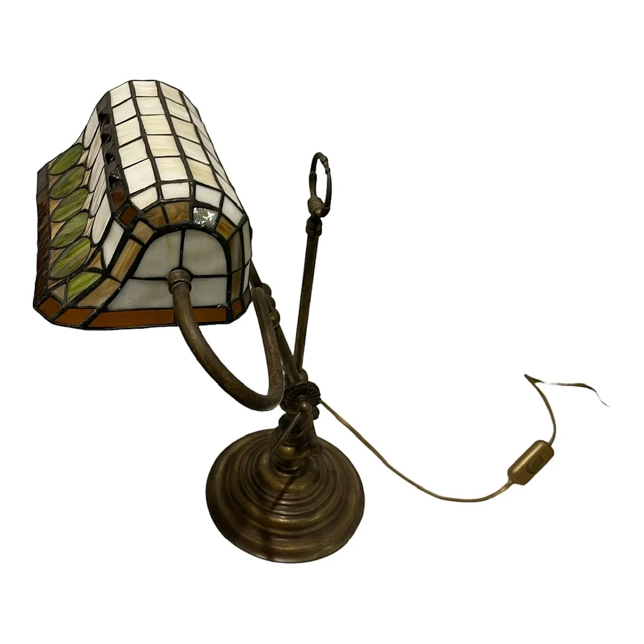 Tiffany desk lamp in bronze, 1970s 1