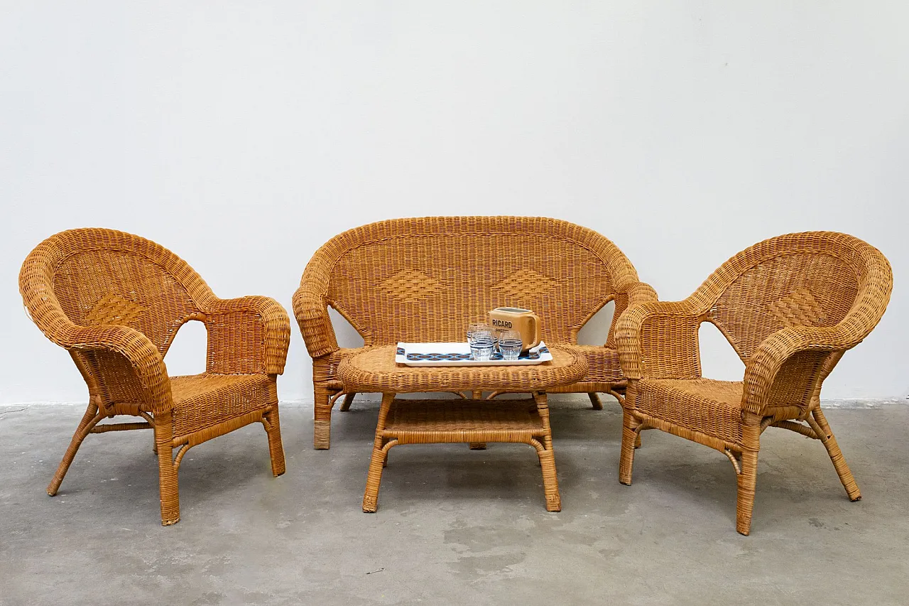 Salottino in vimini, '900 1