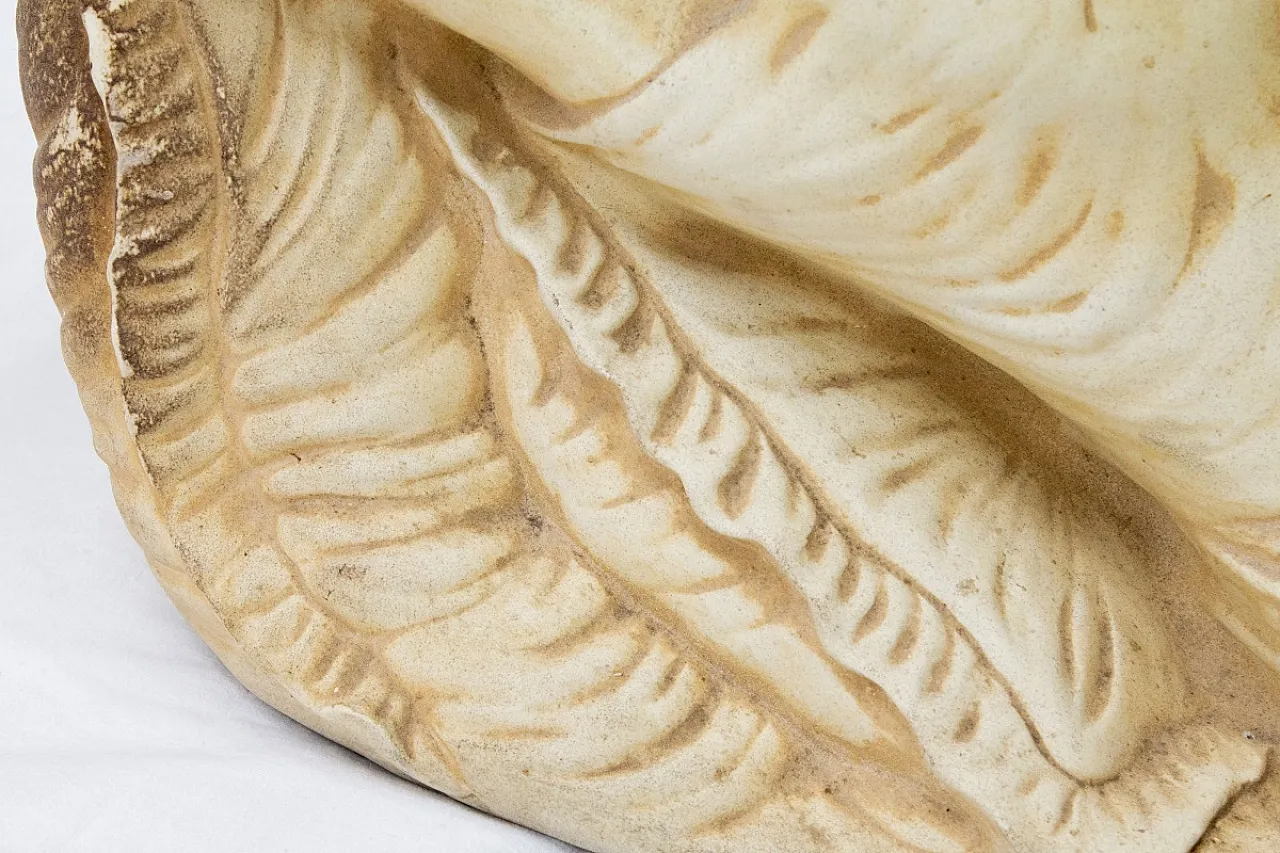 Tavolino in vetro con base in finta pietra, '900 4