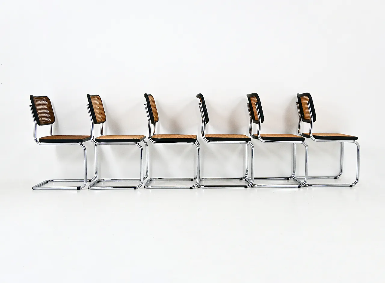 Dining Chairs Style B32 by Marcel Breuer, Set of 6 4