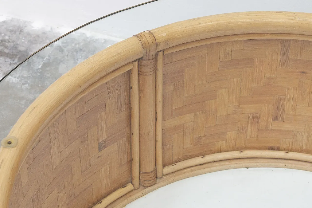 Tavolino contenitore rotondo in bambù e vimini, '900 4