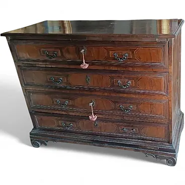 Inlaid wooden chest of drawers, 17th century