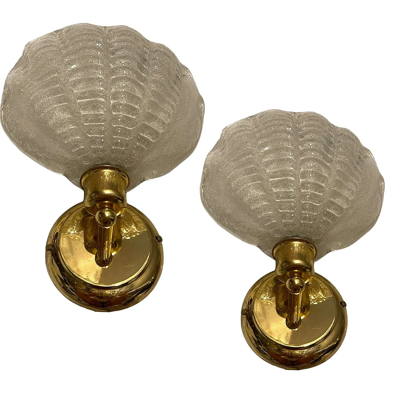 Pair of Murano glass wall lights, 1970s 1