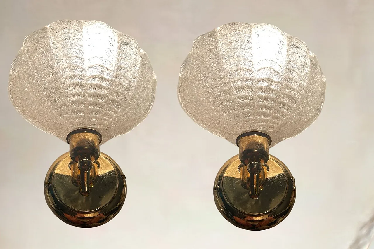 Pair of Murano glass wall lights, 1970s 2