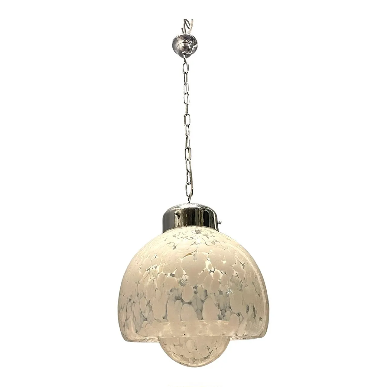 Lampada a sospensione in vetro di Murano, anni '70 1