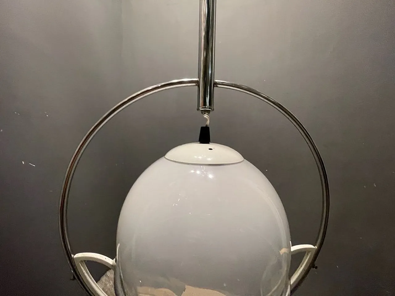 Lampada a sospensione Space Age in vetro di Murano di Fontana Arte, anni '60 10