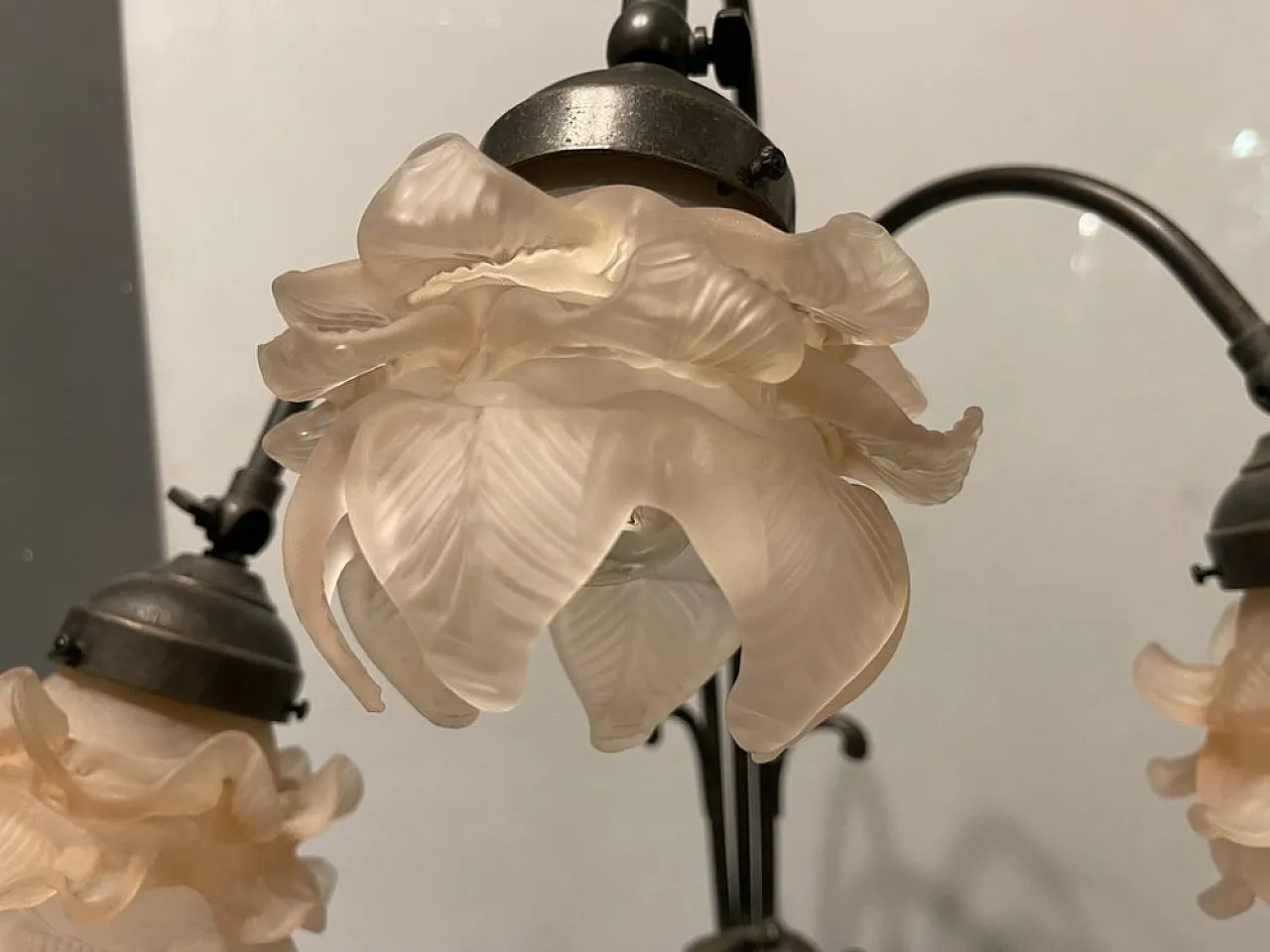 Large table lamp in Murano bronze, 1950s 3