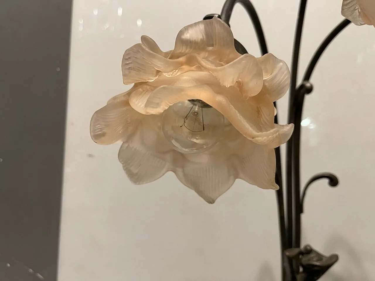 Large table lamp in Murano bronze, 1950s 5