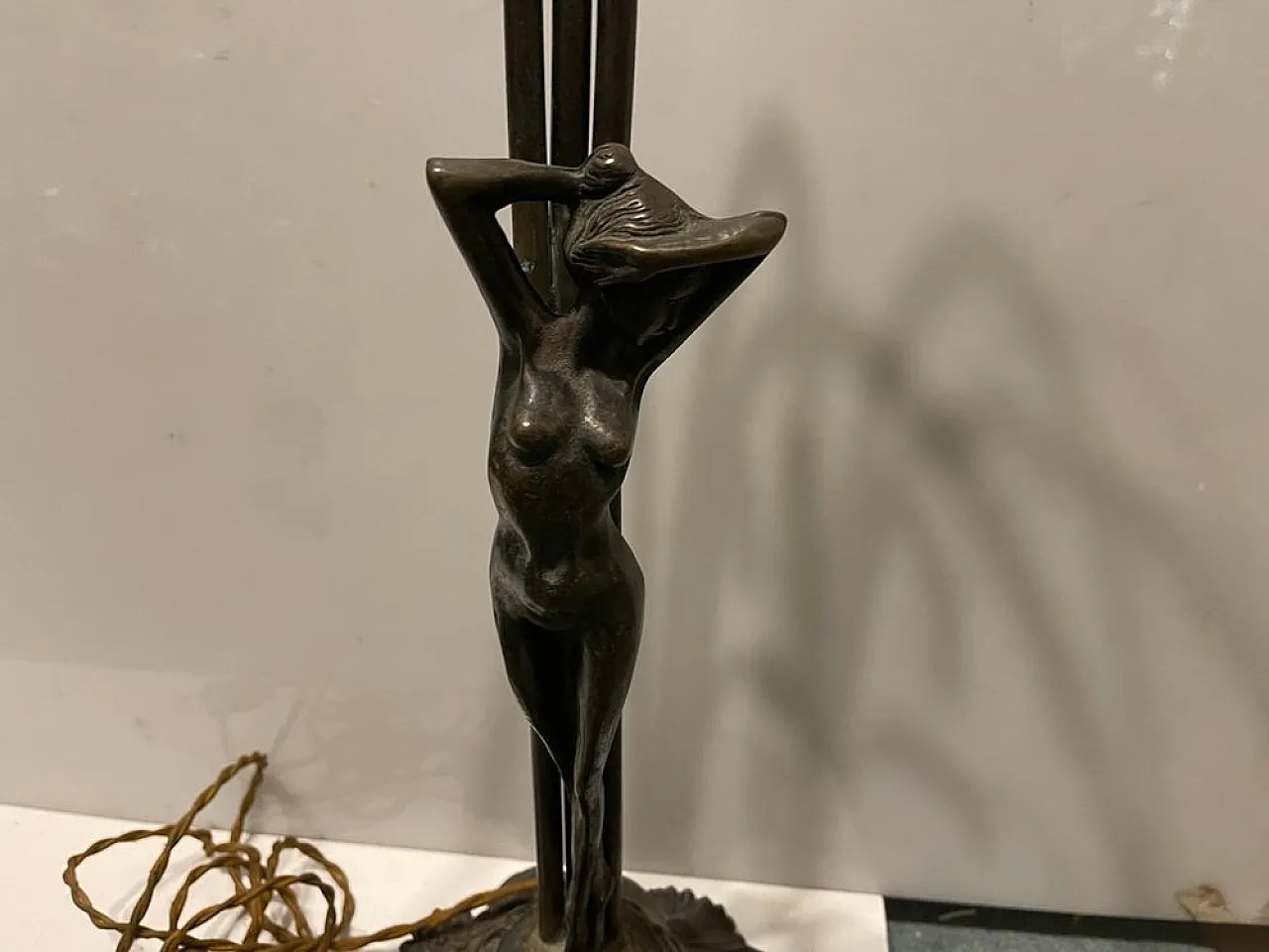 Large table lamp in Murano bronze, 1950s 8