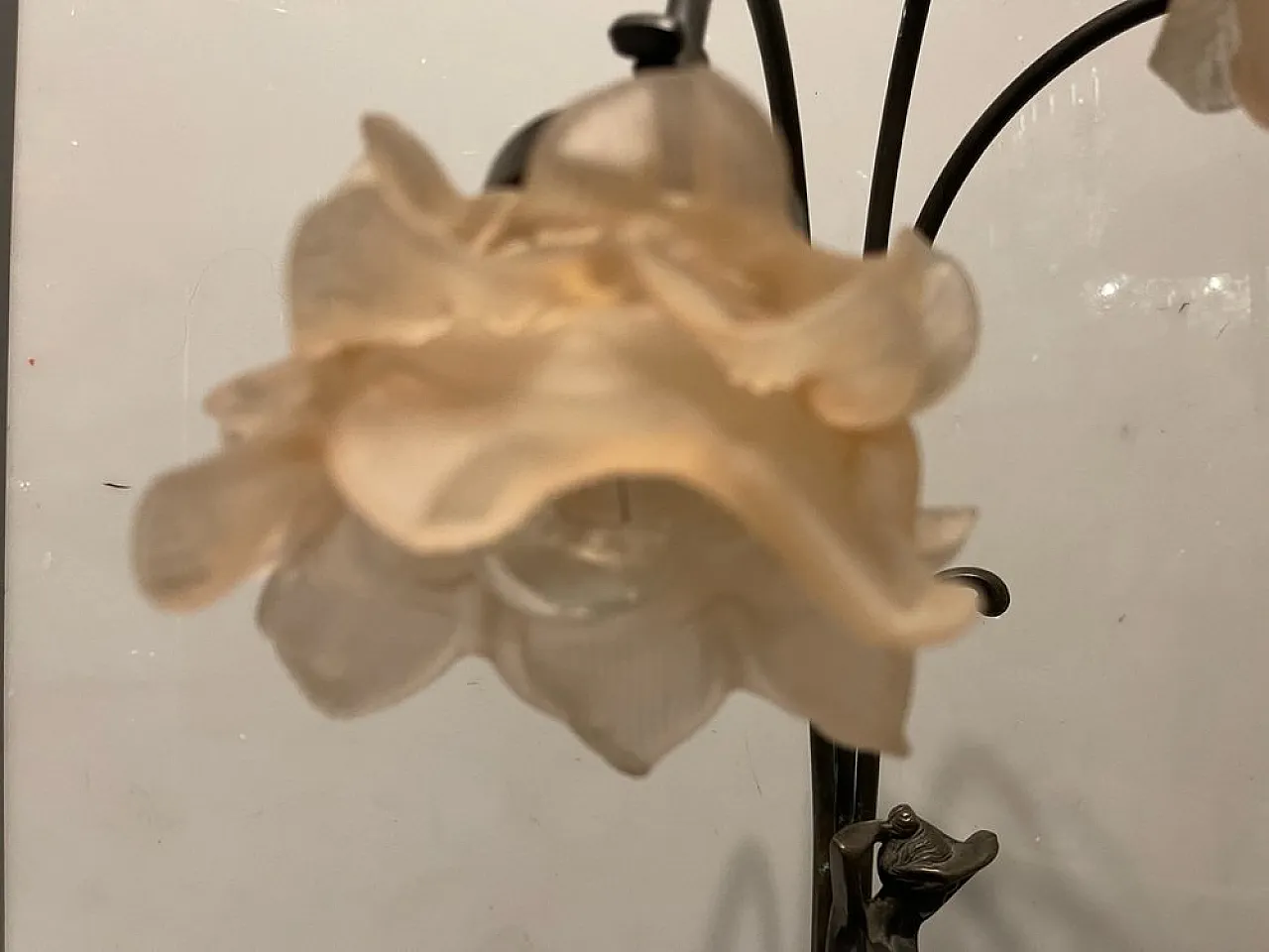 Large table lamp in Murano bronze, 1950s 11