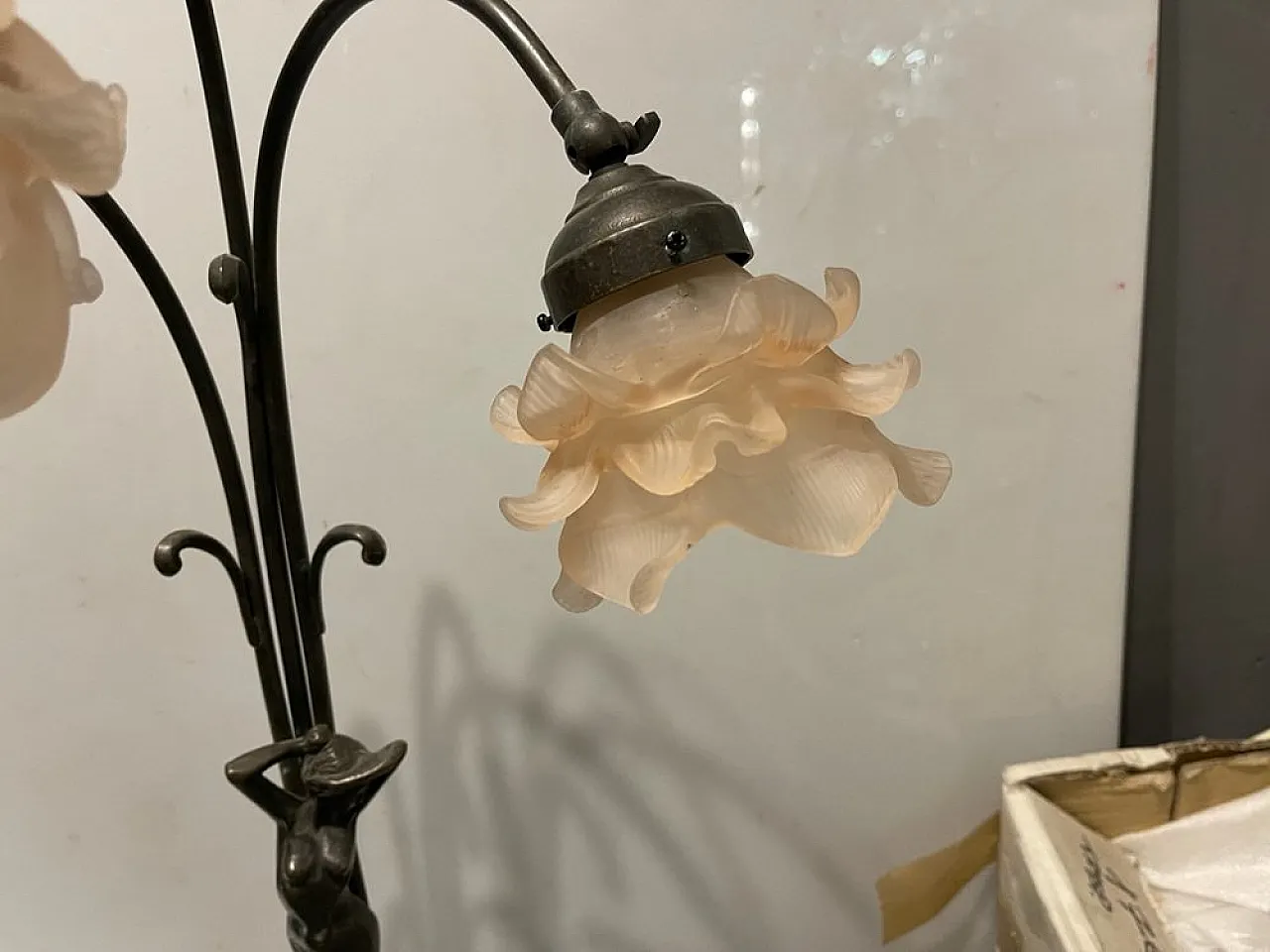 Large table lamp in Murano bronze, 1950s 13
