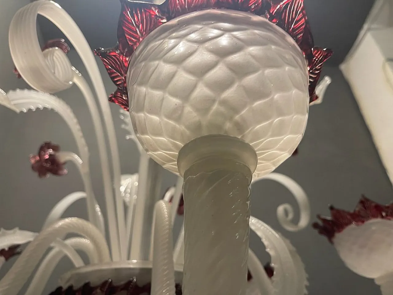 Lampadario grande in vetro veneziano, anni '70 2