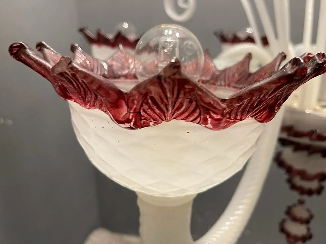 Lampadario grande in vetro veneziano, anni '70 8