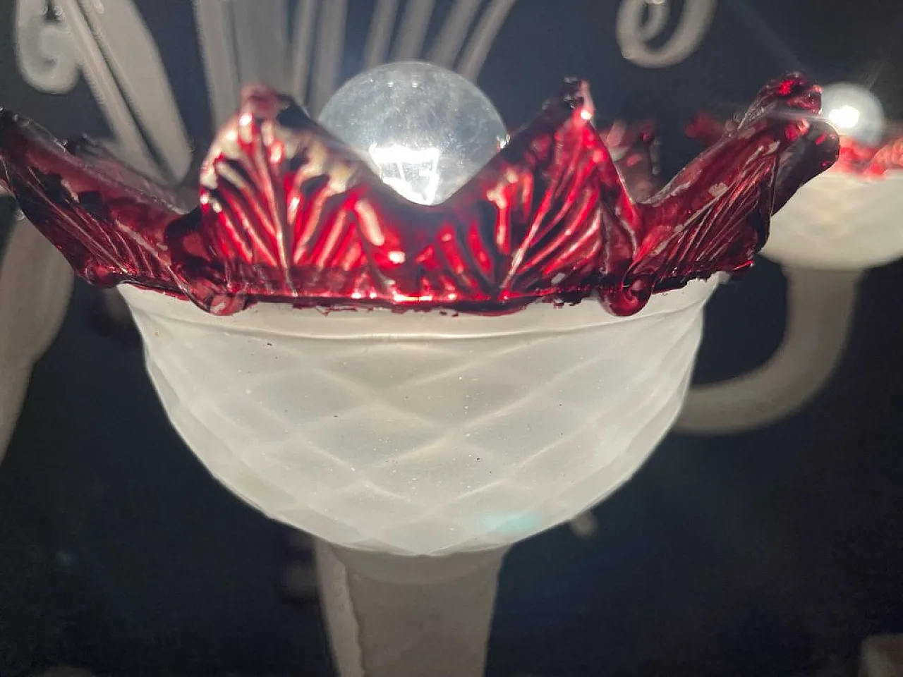 Lampadario grande in vetro veneziano, anni '70 9