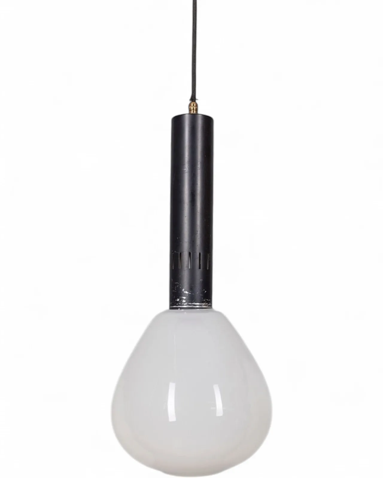 Metal and glass pendant lamp, 1970s 8