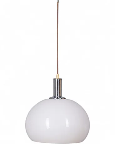 White plastic pendant lamp, 1970s