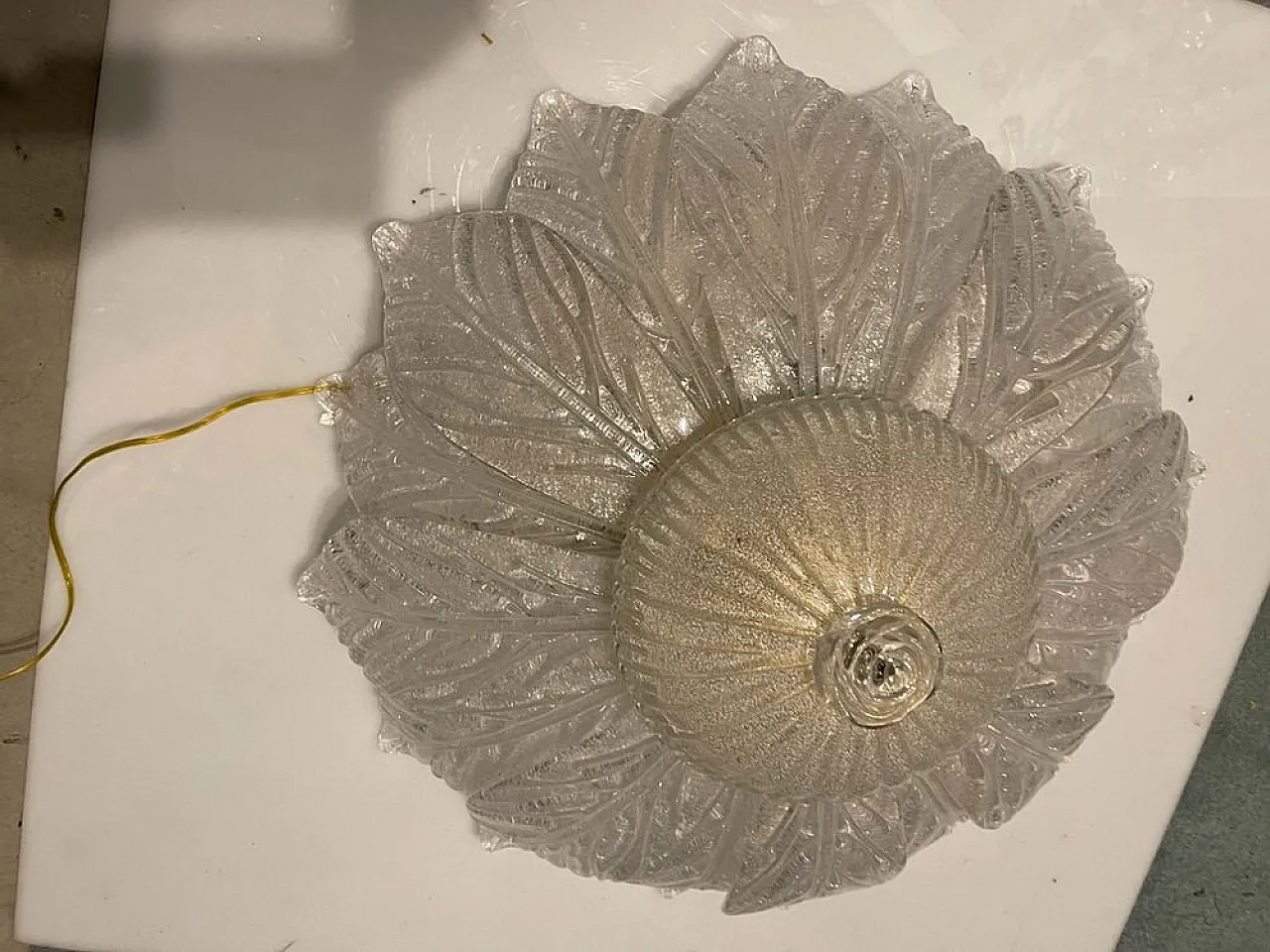 Pair of Murano glass recessed lamp, Venice, 1960s 3