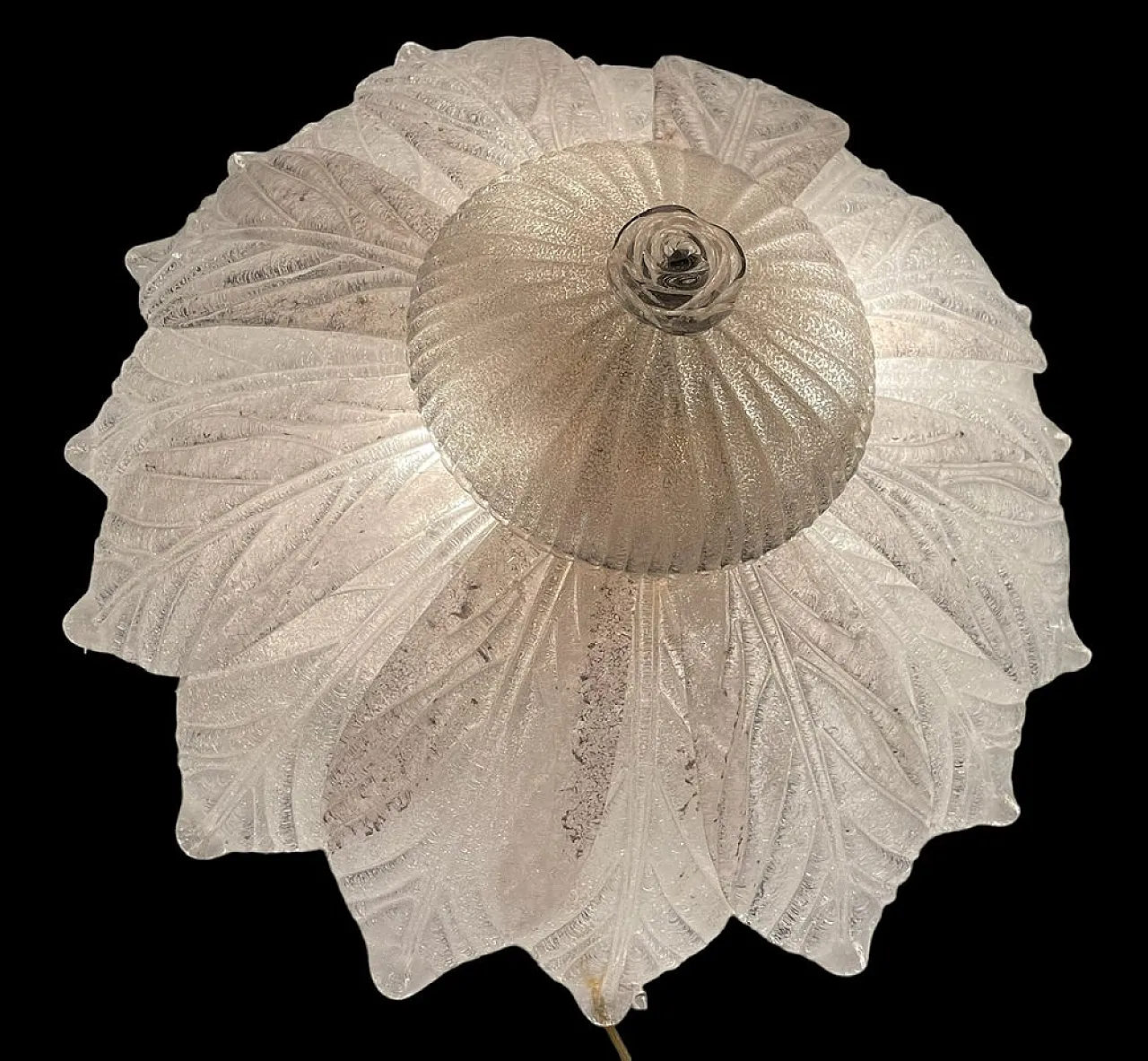 Pair of Murano glass recessed lamp, Venice, 1960s 8