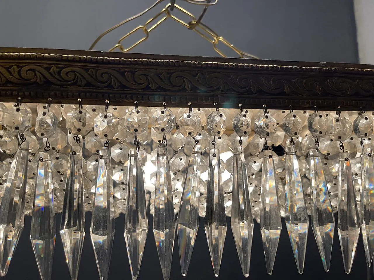 Coppia di Lampade da incasso in cristallo, anni '50 3