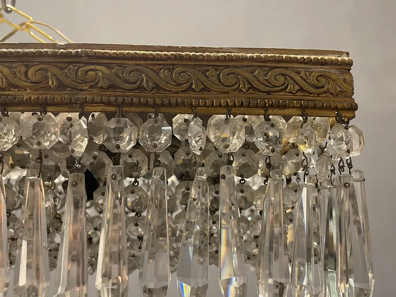 Coppia di Lampade da incasso in cristallo, anni '50 5