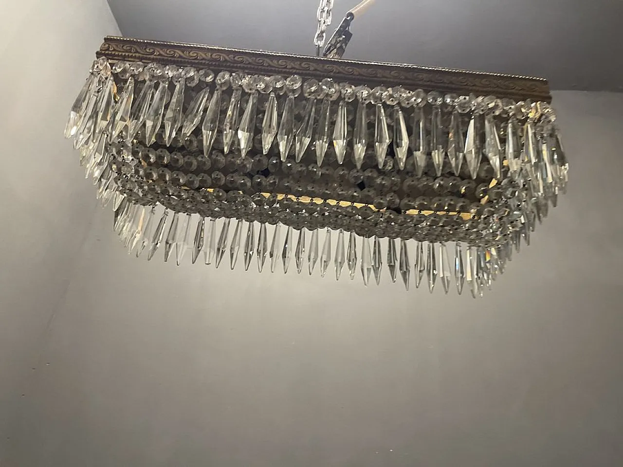 Coppia di Lampade da incasso in cristallo, anni '50 6