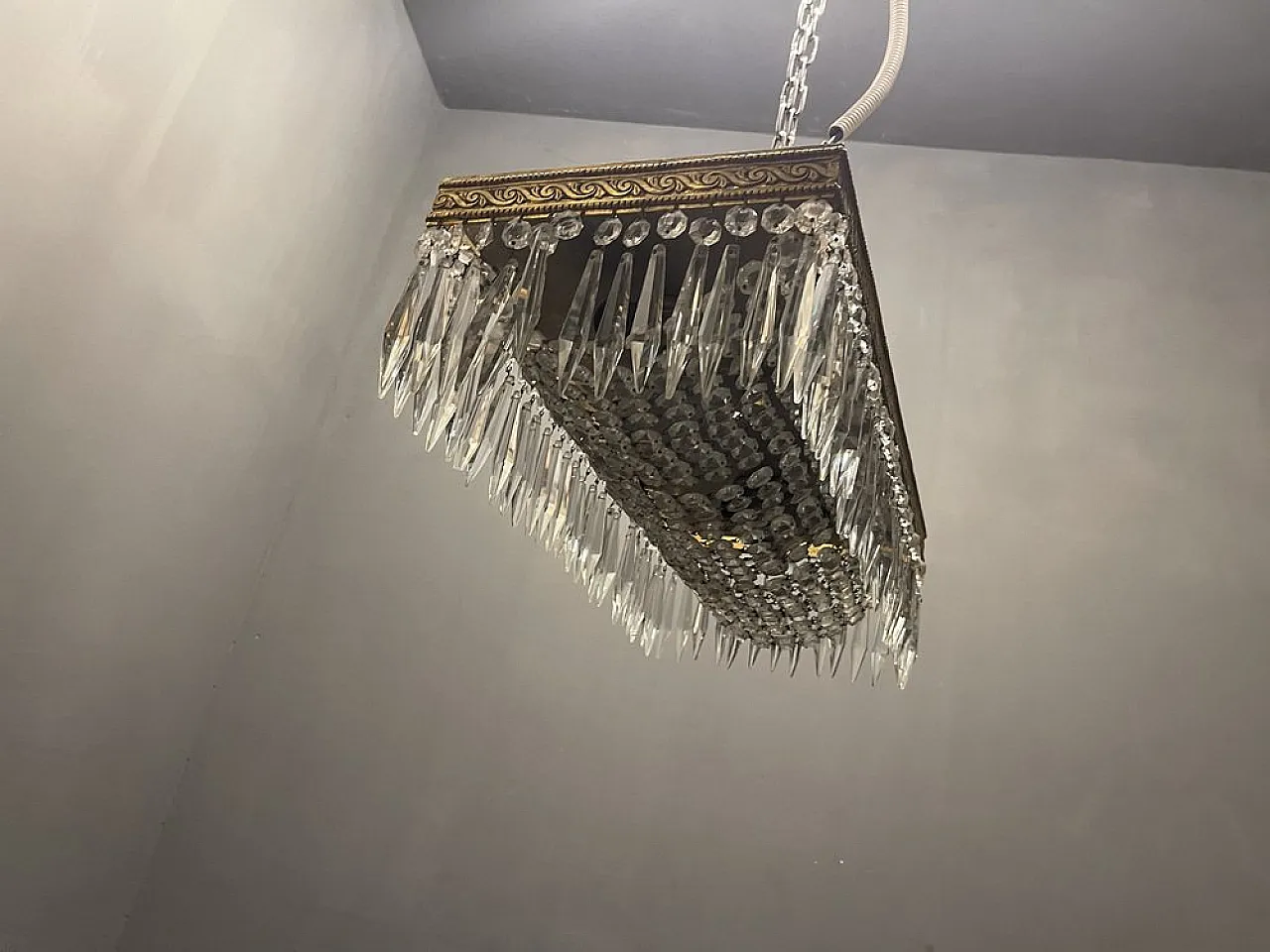 Coppia di Lampade da incasso in cristallo, anni '50 7