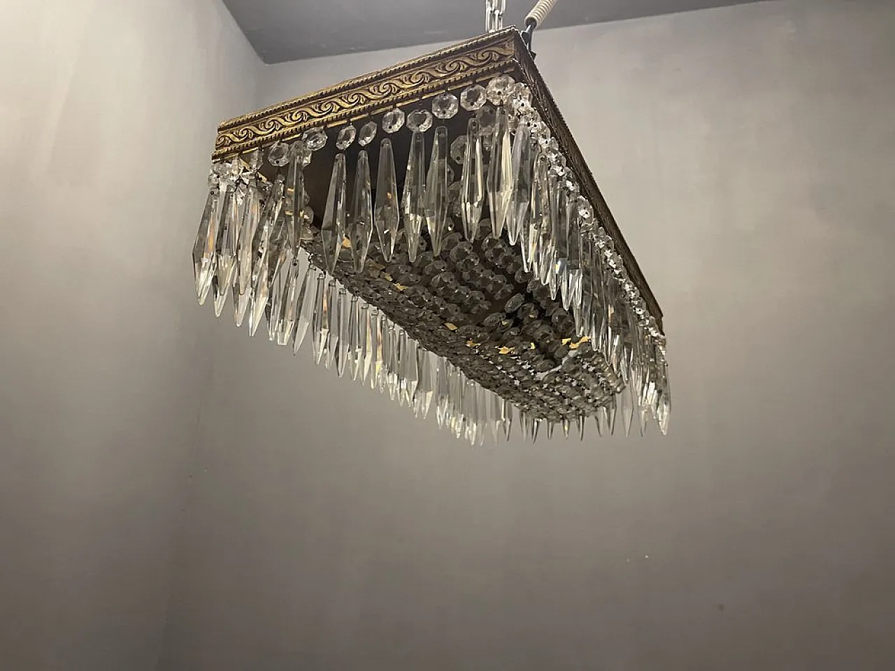 Coppia di Lampade da incasso in cristallo, anni '50 8