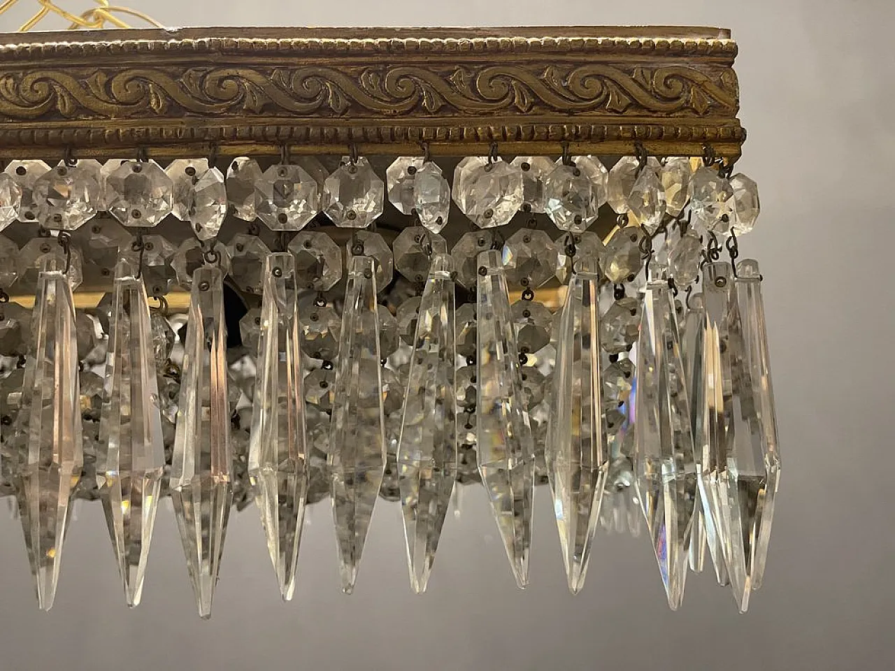 Coppia di Lampade da incasso in cristallo, anni '50 9