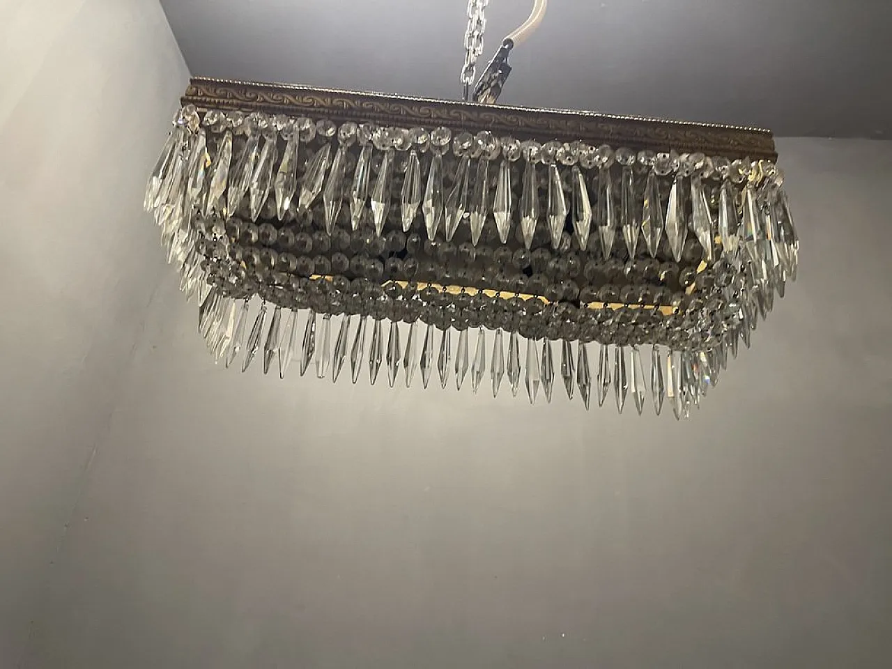 Coppia di Lampade da incasso in cristallo, anni '50 10